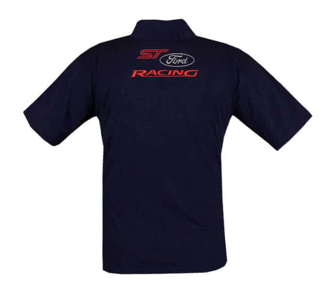 Ford ST blue polo shirt back