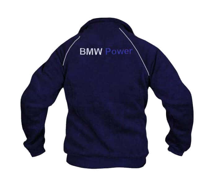 BMW Power fleece jacket blue back