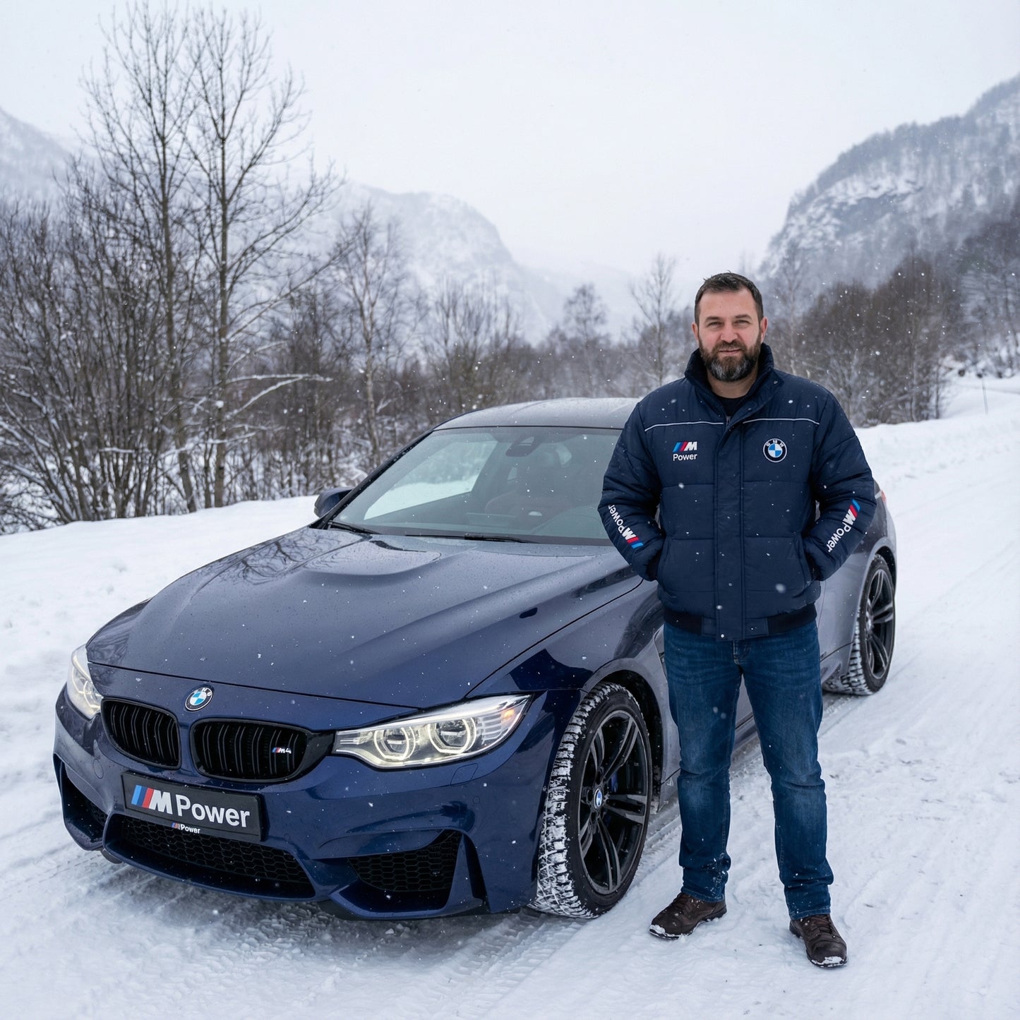 BMW M Power Motorsport Winter Jacket – Embroidered Racing Jacket for BMW Fans