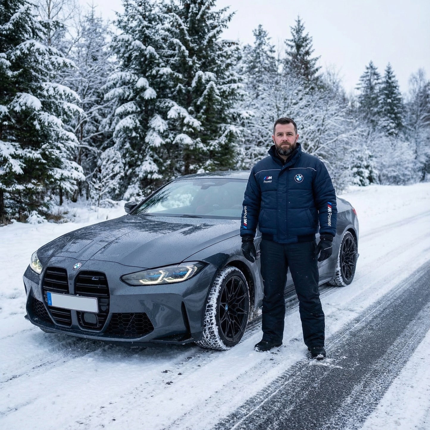 BMW M Power Motorsport Winter Jacket – Embroidered Racing Jacket for BMW Fans