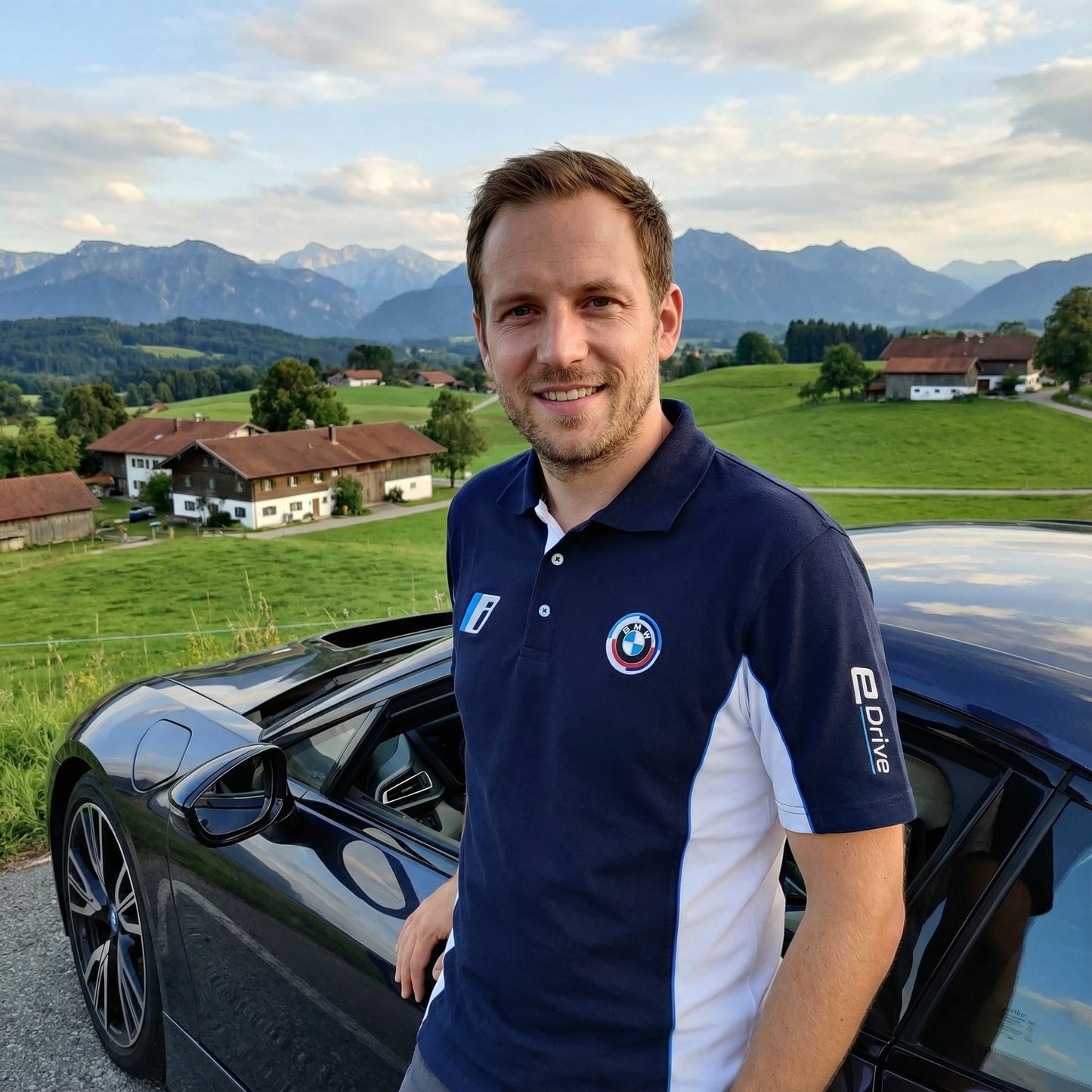 Neu Polo Shirt BMW M Power Motorsport, gestickte Embleme, S-3XL