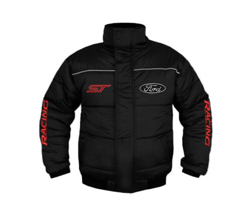 New Winter Jacket Ford ST Motorsport, embroidered emblems, S-3XL