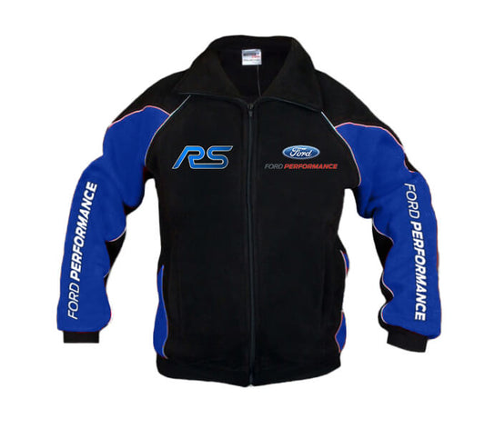 New Fleece Jacket Ford RS Power Motorsport, embroidered emblems, S-3XL