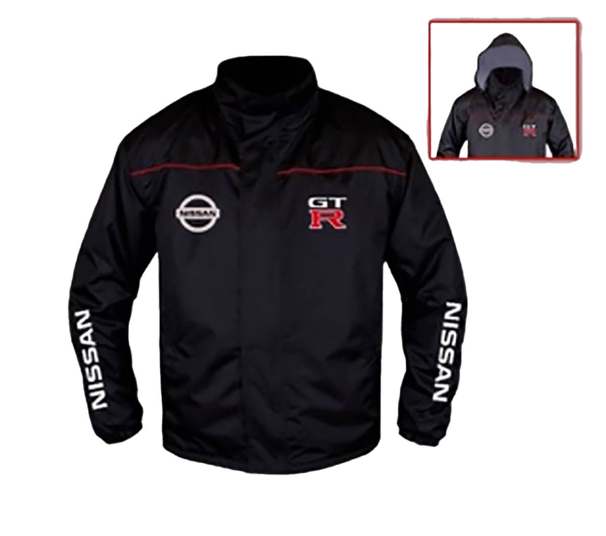 New Windbreaker Jacket Nissan GTR Power Motorsport, embroidered emblems, S-3XL