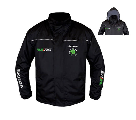 New Windbreaker Jacket Skoda vRS Power Motorsport, embroidered emblems, S-3XL