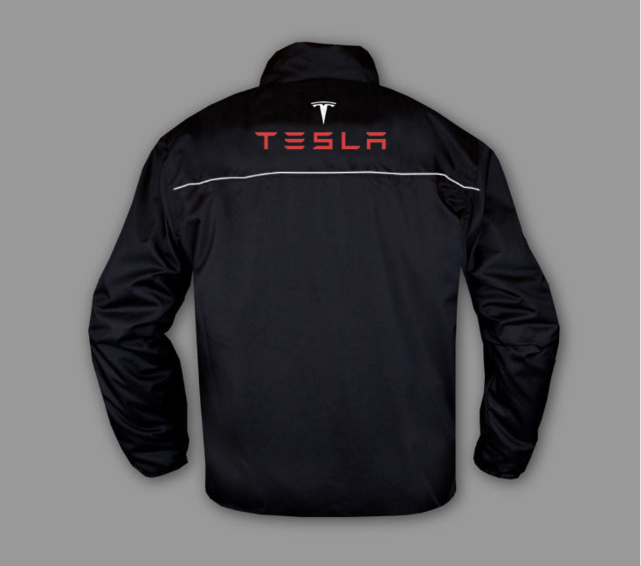Tesla Power Motorsport Windbreaker Jacket – Embroidered Lightweight Racing Gear