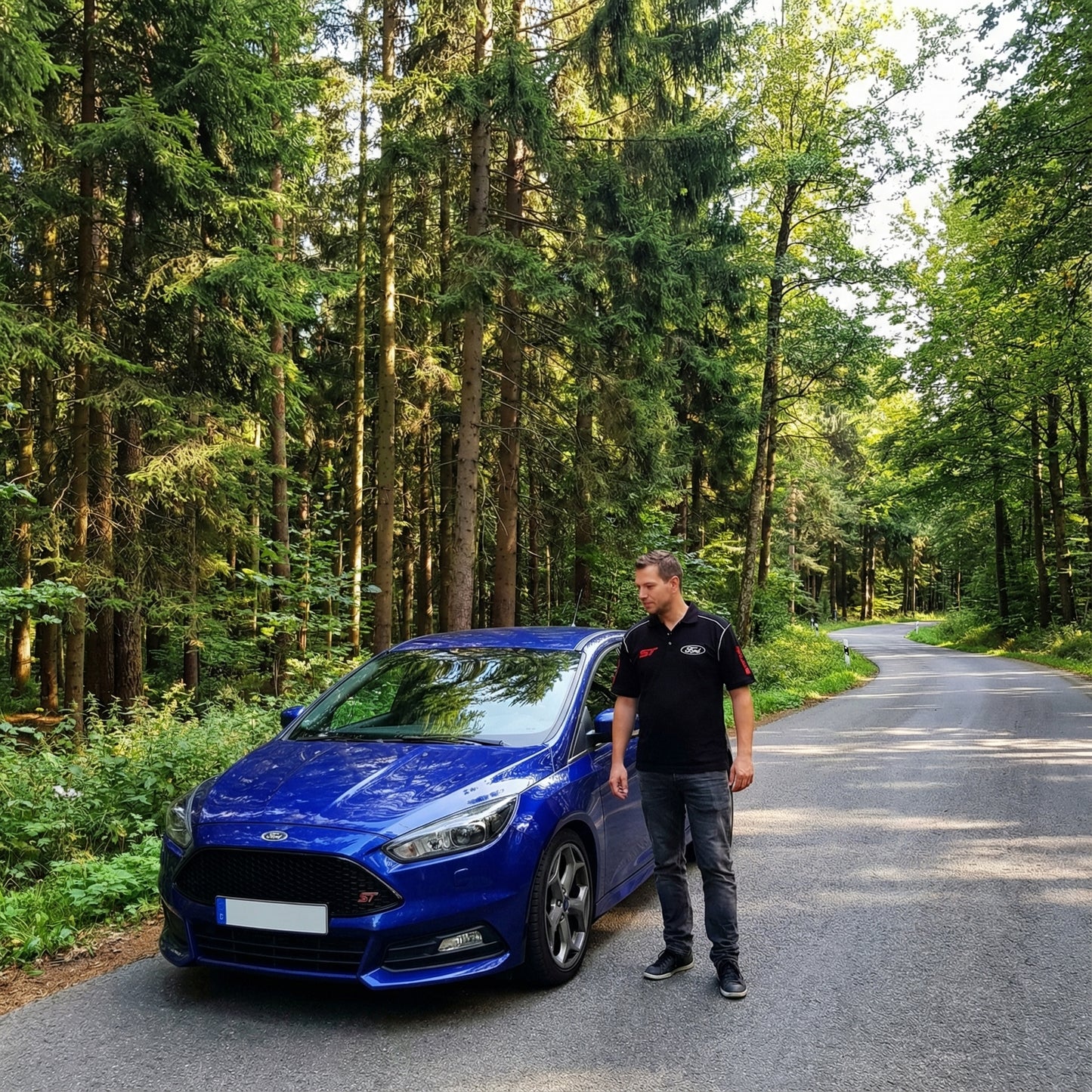 Neu Bomber jacke Ford ST Power Motorsport, gestickte Embleme, S-3XL