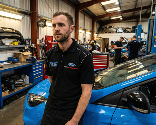 Neu Polo Shirt Ford RS Power Motorsport, gestickte Embleme, S-3XL