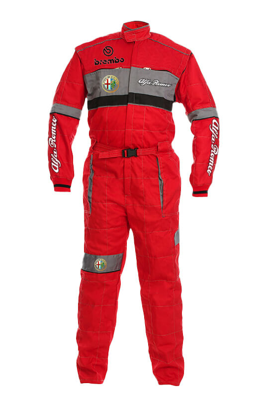 New Workwear Overall Alfa Romeo Power Motorsport, embroidered emblems, S-3XL