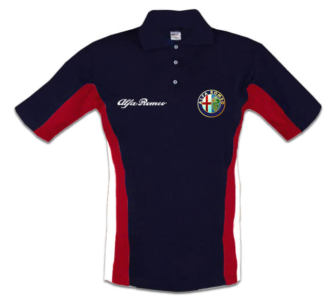 Neu Polo shirt Alfa Romeo Power Motorsport, gestickte Embleme, S-3XL