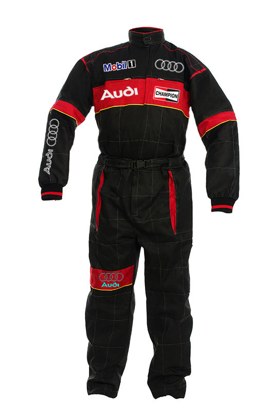 Audi RS Motorsport Work Wear Overall – Embroidered Emblems | Durable Mechanic Coverall Suit