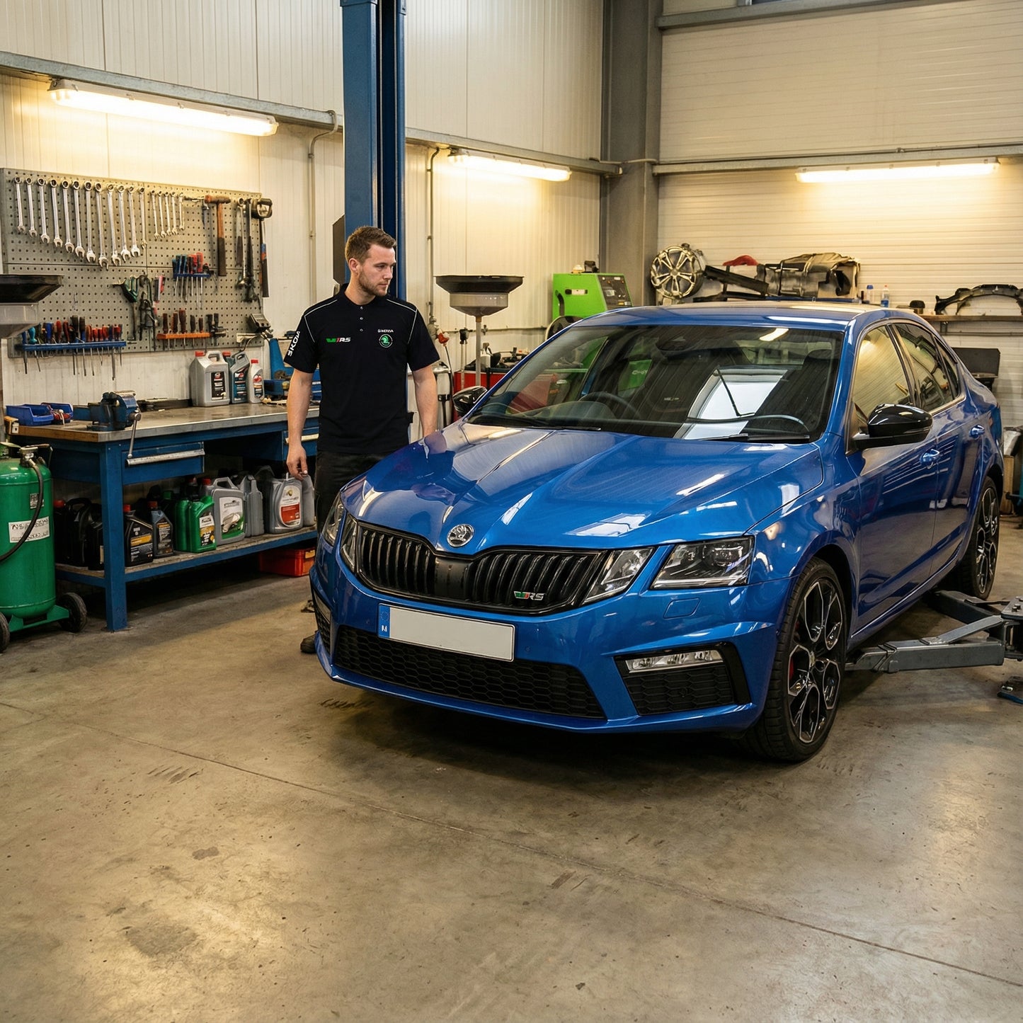 Neu Polo Shirt Skoda vRS Power Motorsport, gestickte Embleme, S-3XL