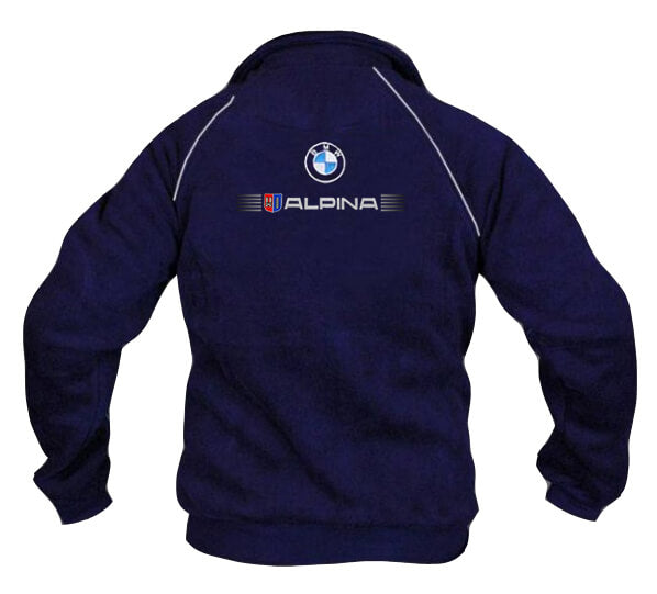 New Fleece Jacket BMW Alpina Power Motorsport embroidered emblems, S-3XL