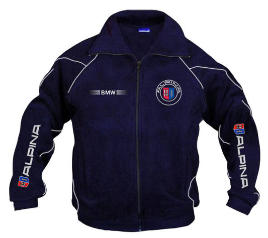 New Fleece Jacket BMW Alpina Power Motorsport embroidered emblems, S-3XL