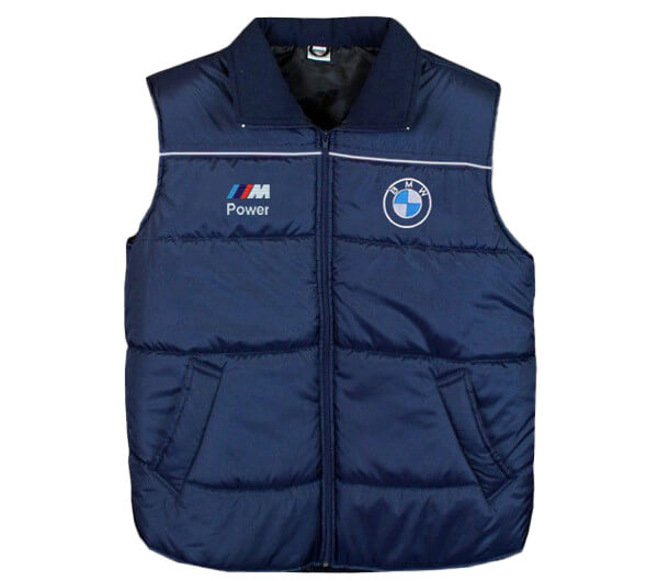 New Vest Jacket BMW M Power Motorsport, embroidered emblems, S-3XL