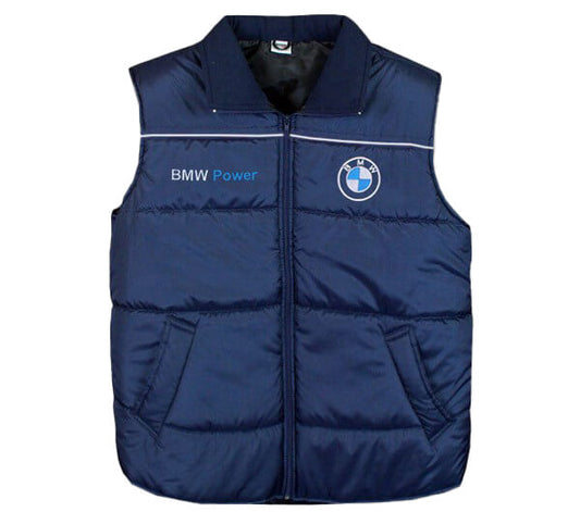 New Vest Jacket BMW Power Motorsport, embroidered emblems, S-3XL