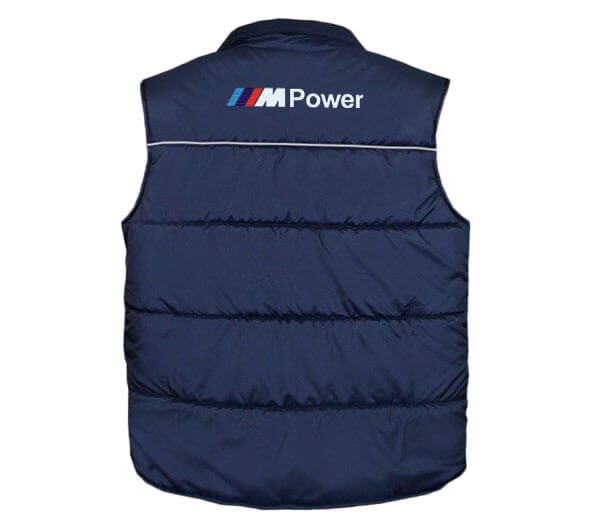 New Vest Jacket BMW M Power Motorsport, embroidered emblems, S-3XL