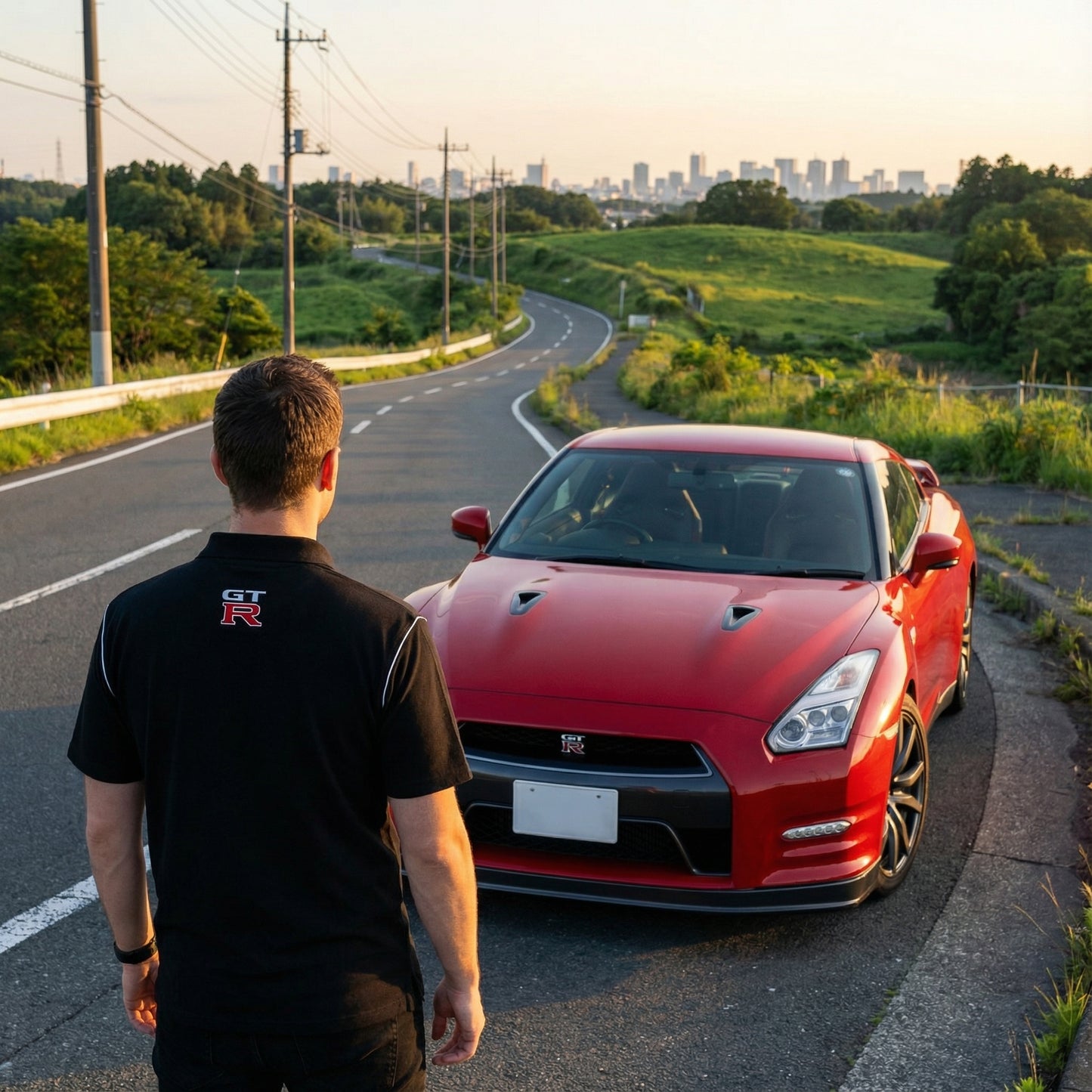 New Polo Shirt Nissan GTR Power Motorsport, embroidered emblems, S-3XL