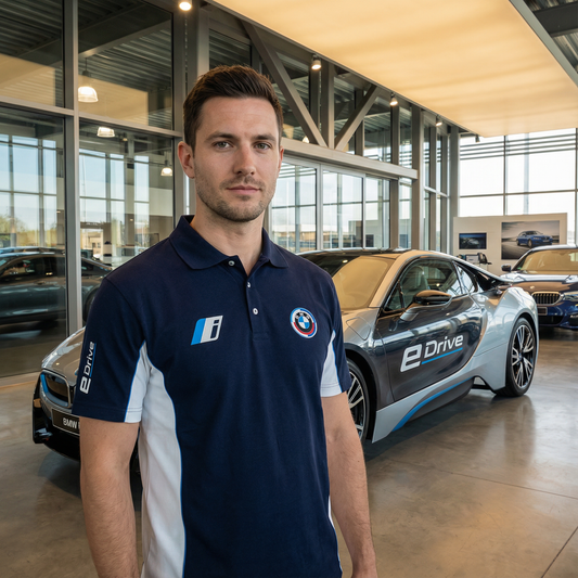 Neu Polo Shirt BMW M Power Motorsport, gestickte Embleme, S-3XL