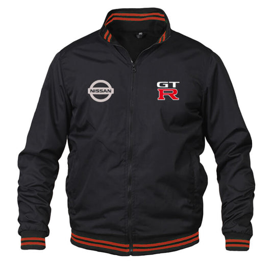 New Bomber Jacket Nissan GTR Power Motorsport, embroidered emblems, S-3XL