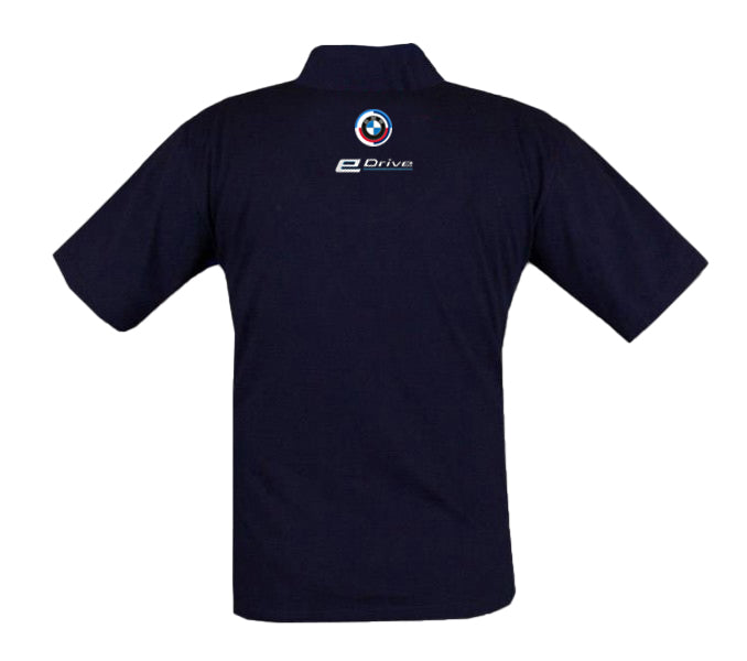 New Polo Shirt BMW i E-drive Motorsport, embroidered emblems, S-3XL