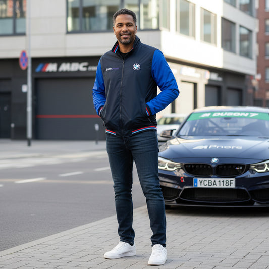BMW Power Motorsport Bomber Jacket – Embroidered Logos | Performance Racing Style