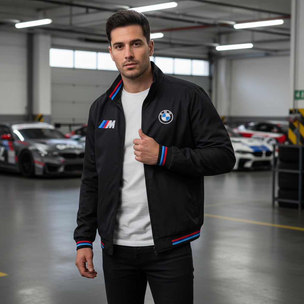 BMW M Power Motorsport Bomber Jacket Men – Premium Embroidered Logo, S-3XL