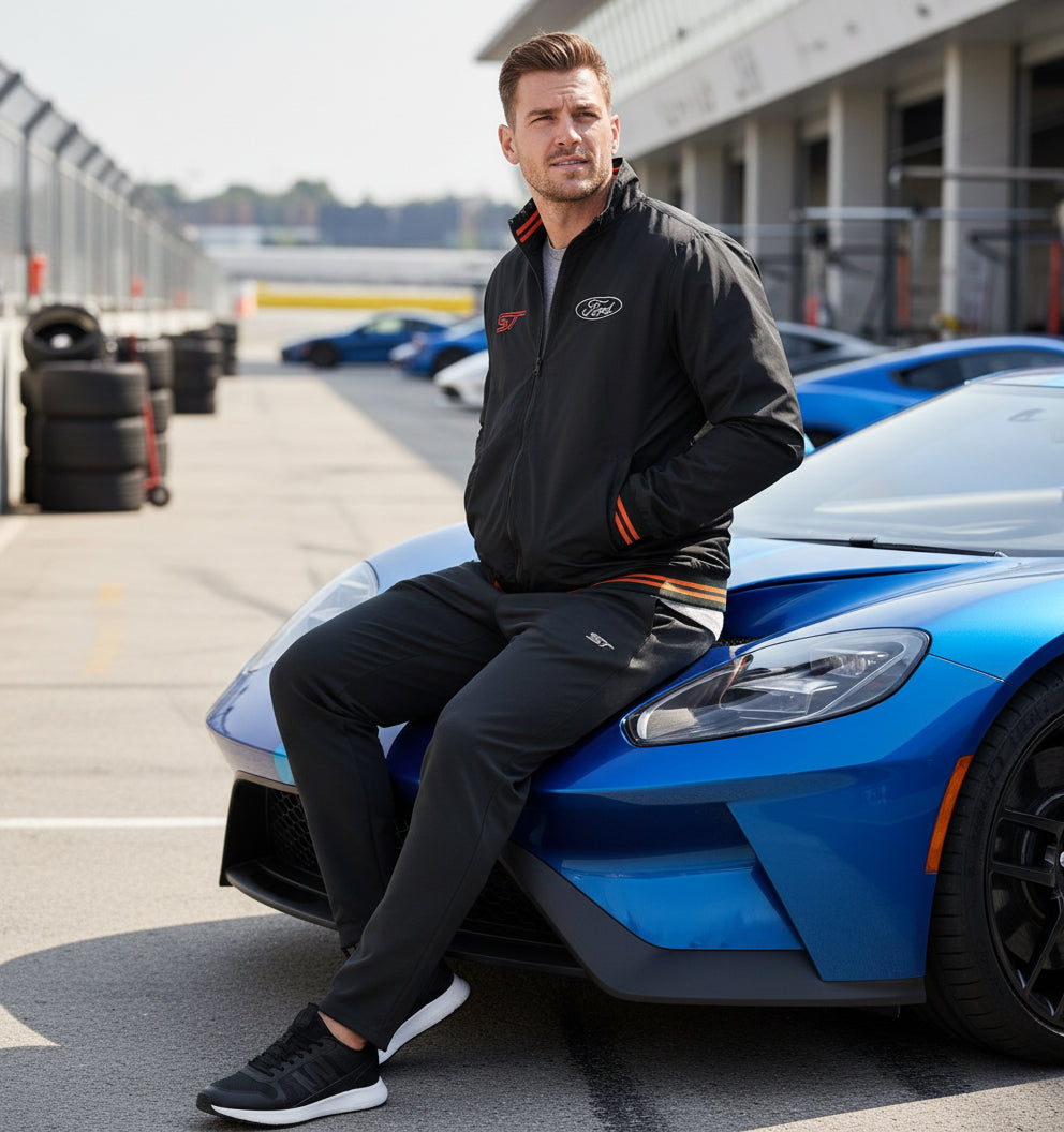 Ford ST Power Motorsport Bomber Jacket – Embroidered Racing Jacket, Sizes S-3XL