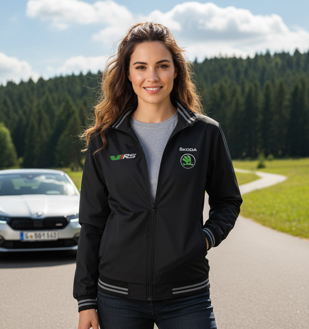 Skoda vRS Power Motorsport Bomber Jacket men – Embroidered Racing Logo | Performance Streetwear (S-3XL)