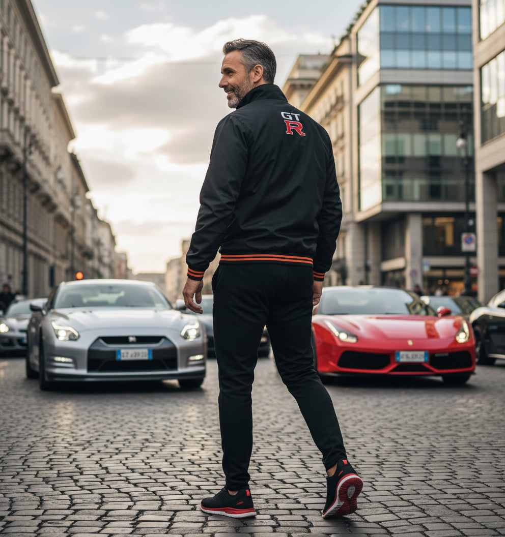 Neu Bomber jacke NISSAN GTR Power Motorsport, gestickte Embleme, S-3XL