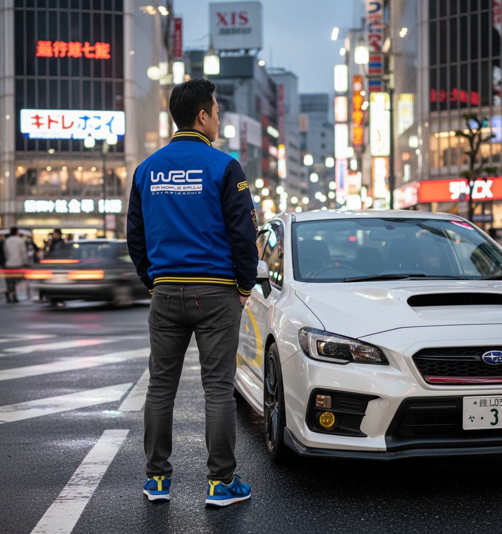 Subaru WRX STI Power Motorsport Bomber Jacket Mens – Embroidered Logos, Sizes S-3XL