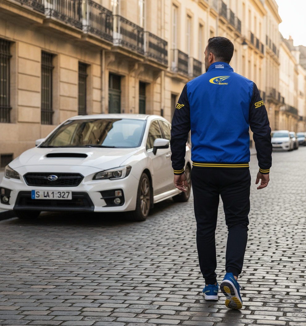 Subaru WRX STI Power Motorsport Bomber Jacket Mens – Embroidered Logos, Sizes S-3XL