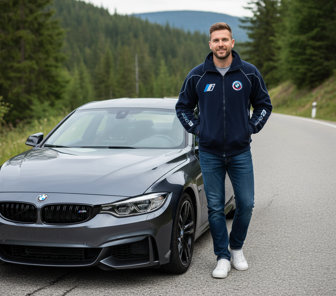 Jetzt kaufen Fleecejacke BMW i E-drive Motorsport, Schwarz mit gestickten Emblemen, S-3XL