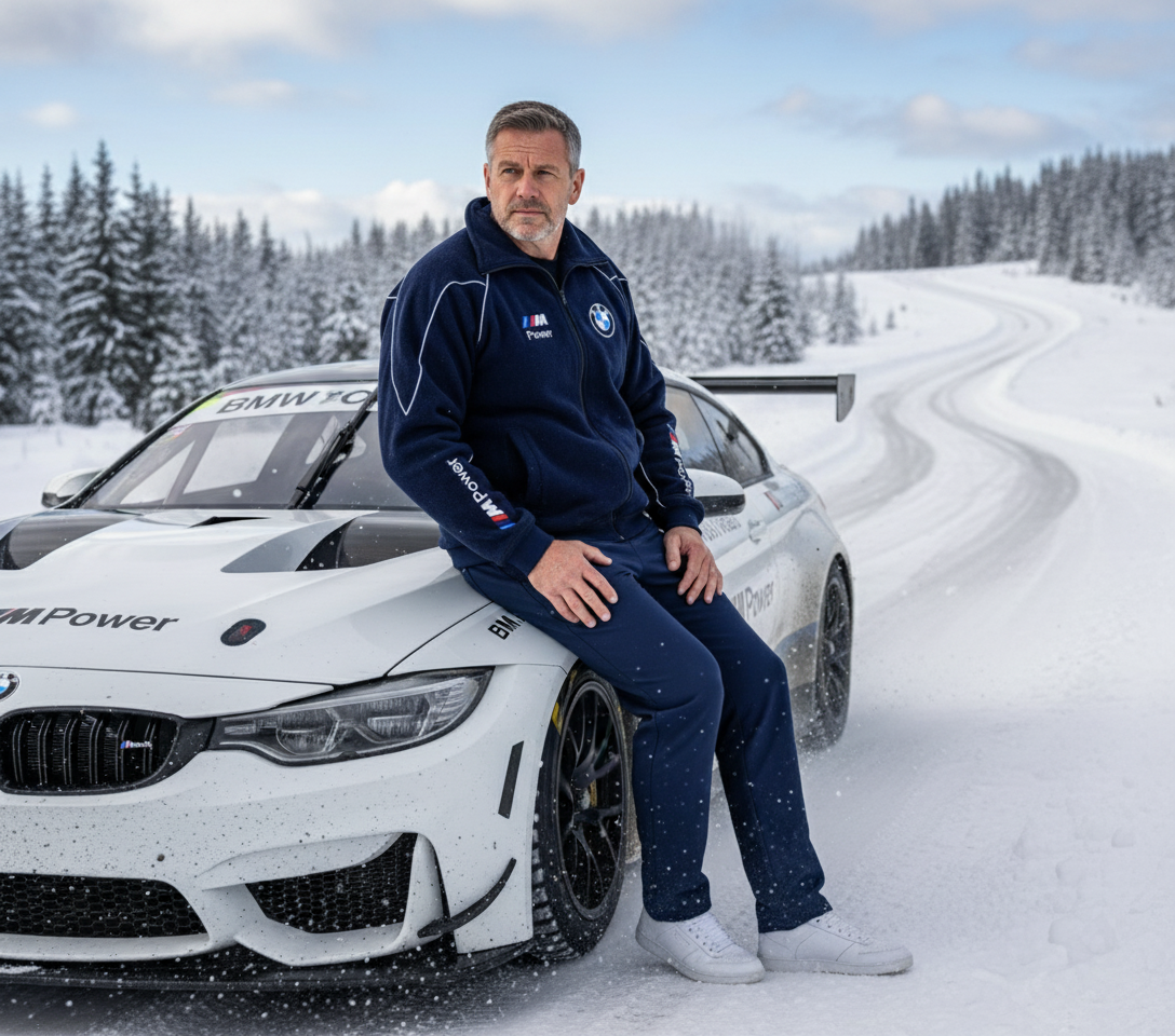 New BMW Jacket Fleece Mens M Power Dark Blue embroidered sweatshirts