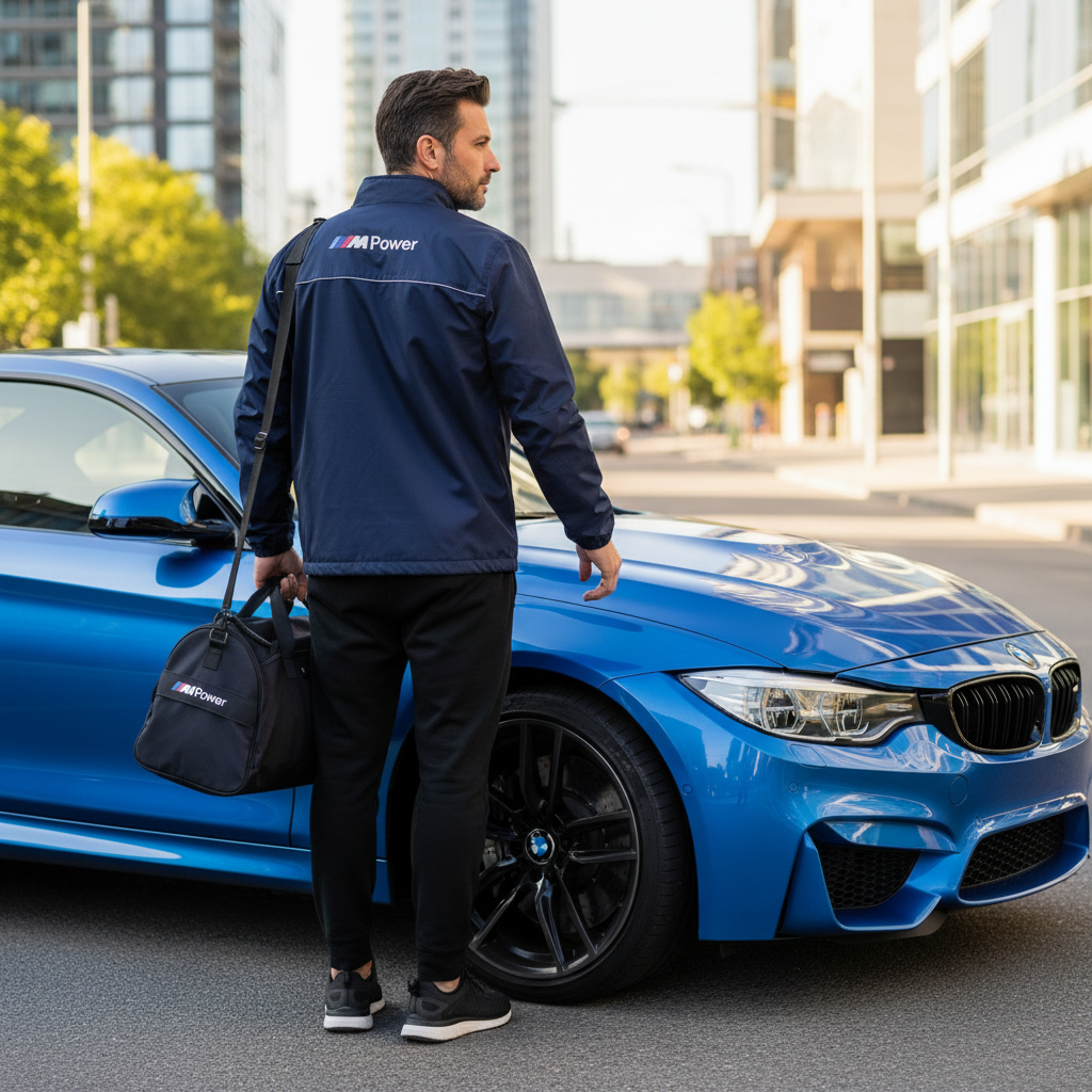 BMW M Power Motorsport Windbreaker Jacket – Embroidered Racing Fan Outerwear (S–3XL