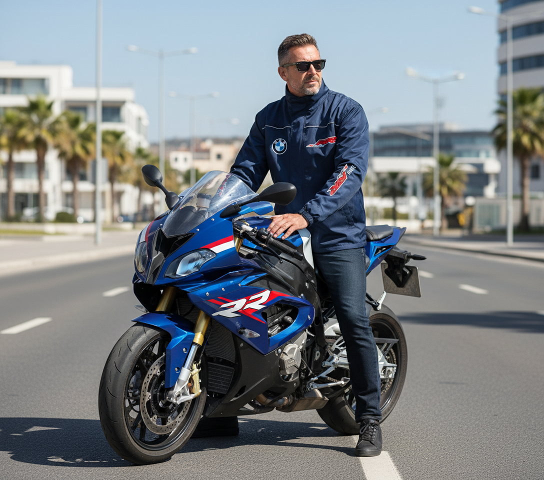 BMW S1000RR Motorsport Windbreaker Jacket – Embroidered Motorcycle Racing Apparel