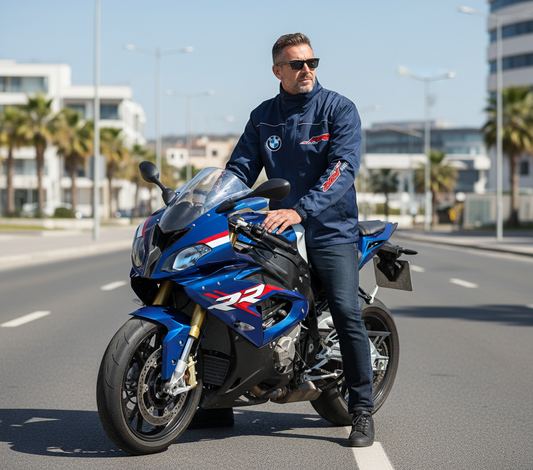Neu Windjacke BMW S1000RR Motorsport, gestickte Embleme, S-3XL