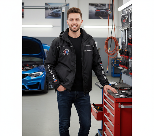 BMW Alpina Motorsport Windbreaker Jacket – Embroidered Lightweight Racing Apparel