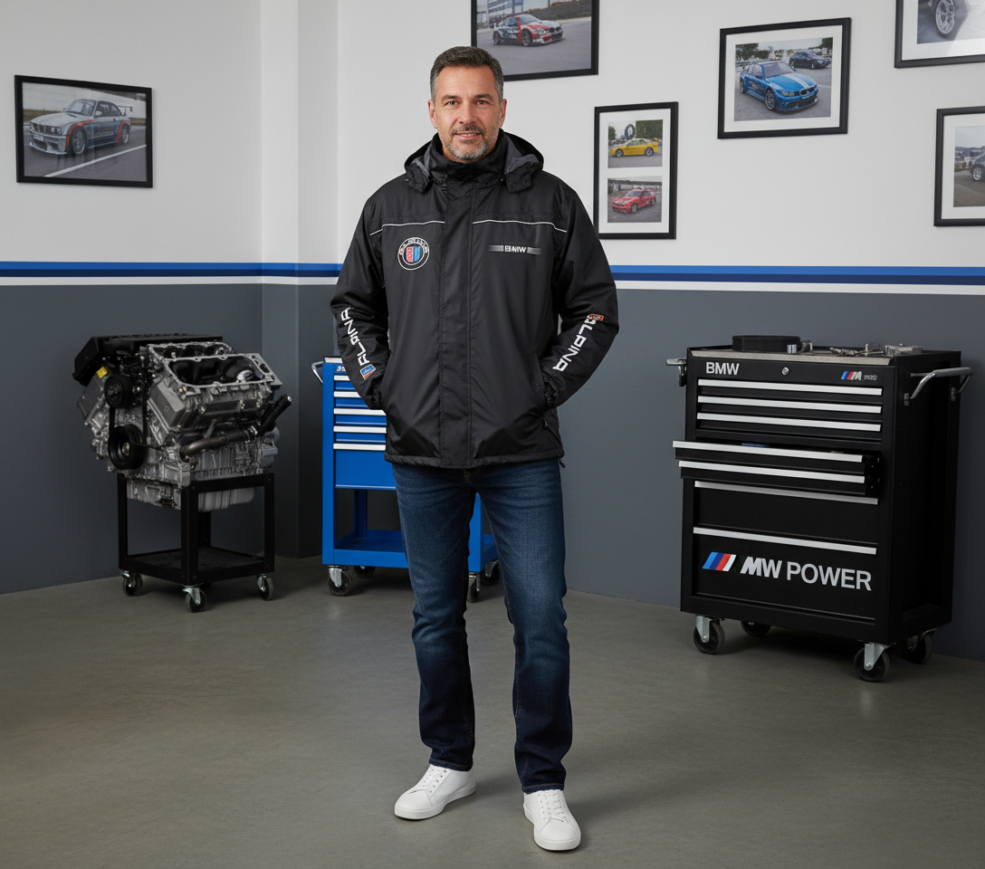 BMW Alpina Motorsport Windbreaker Jacket – Embroidered Lightweight Racing Apparel