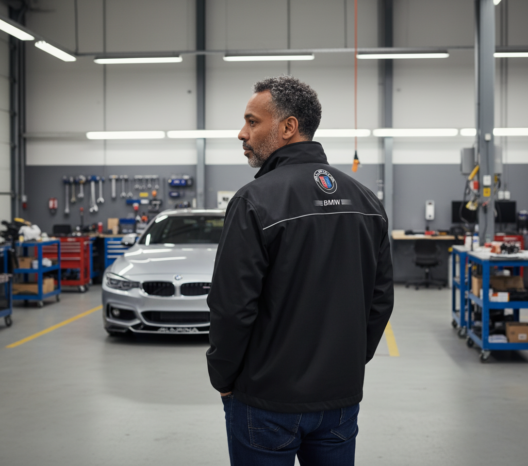 BMW Alpina Motorsport Windbreaker Jacket – Embroidered Lightweight Racing Apparel