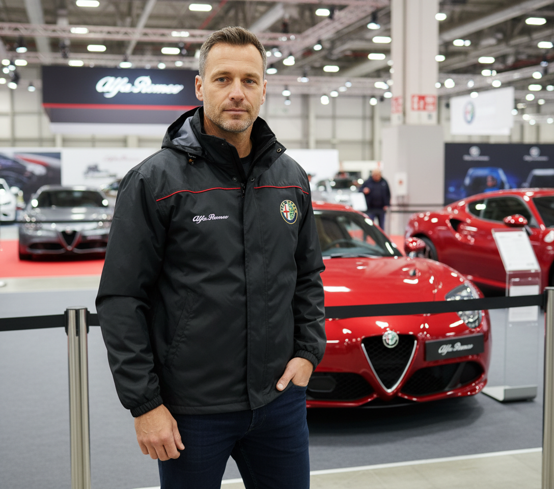 Alfa Romeo Power Motorsport Windbreaker Jacket – Embroidered Lightweight Racing Fan Gear