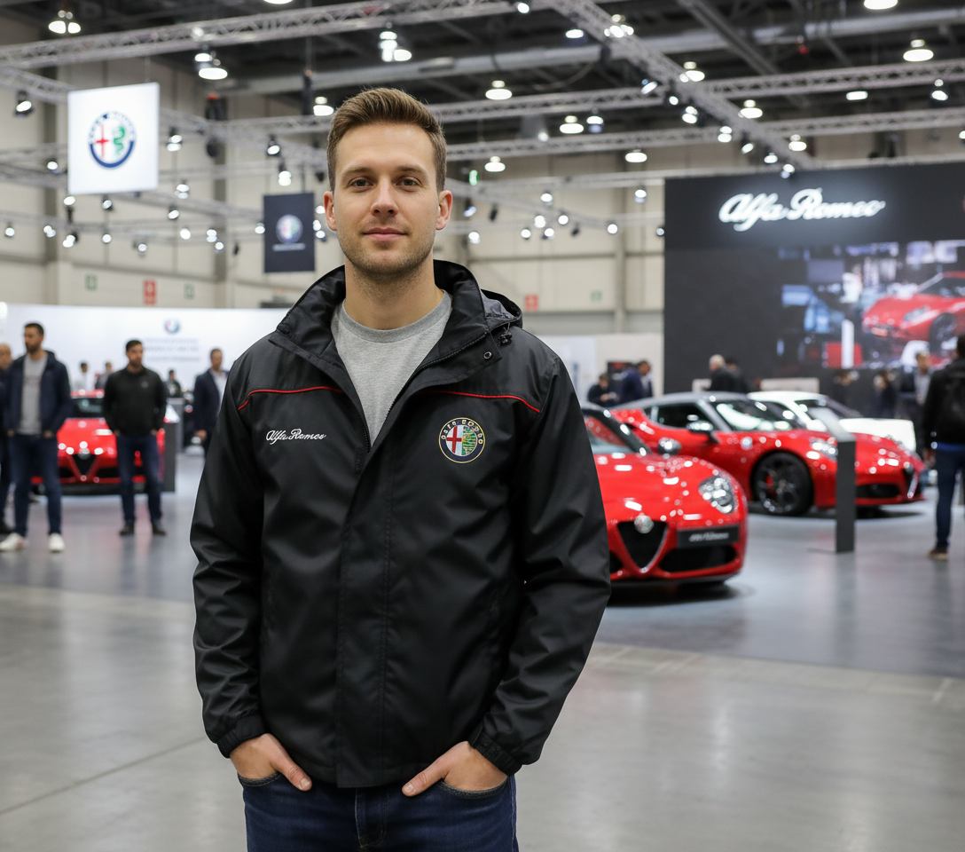 Alfa Romeo Power Motorsport Windbreaker Jacket – Embroidered Lightweight Racing Fan Gear