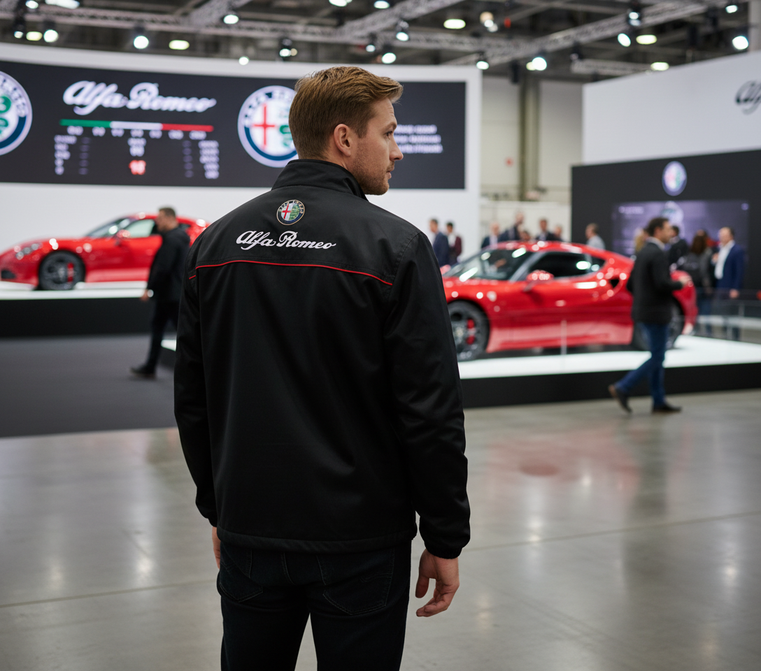 Alfa Romeo Power Motorsport Windbreaker Jacket – Embroidered Lightweight Racing Fan Gear