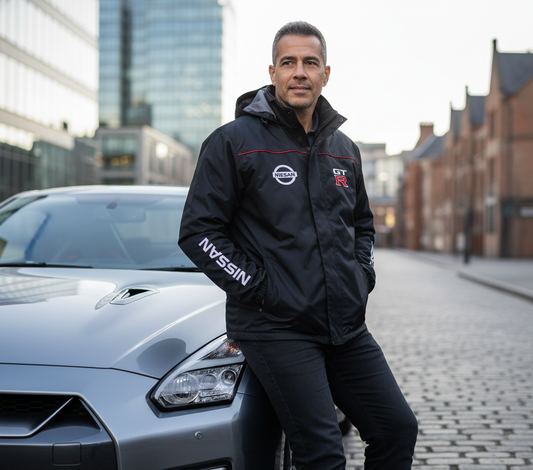 Neu Windjacke Nissan GTR Power Motorsport, gestickte Embleme, S-3XL