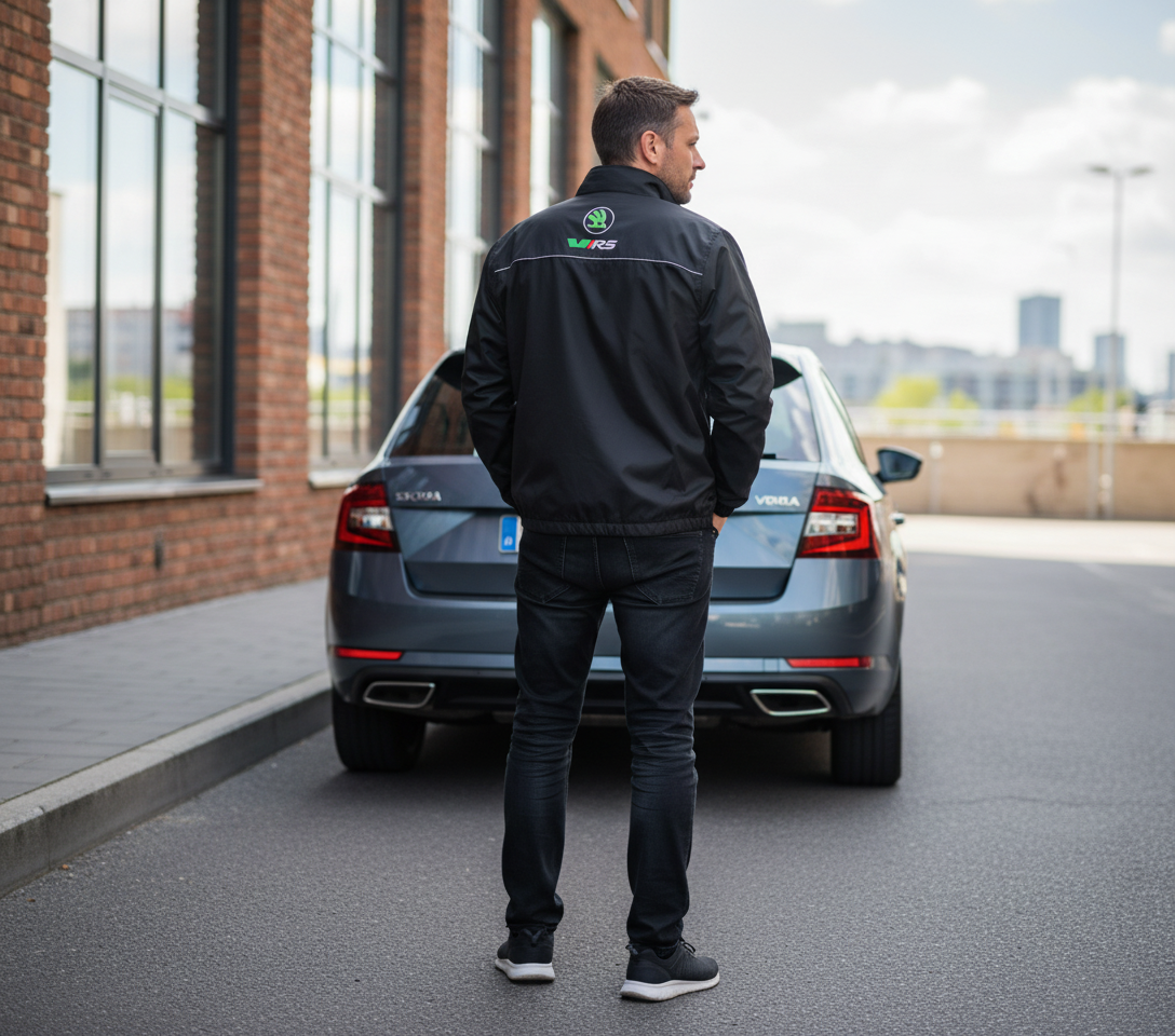 Skoda vRS Power Motorsport Windbreaker Jacket – Embroidered Performance Racing Gear