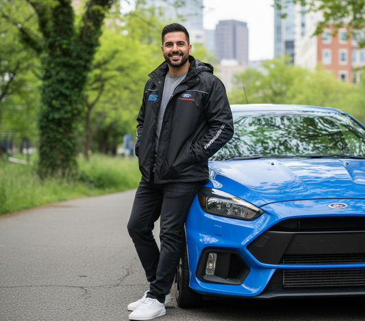 Neu Windjacke Ford RS Power Motorsport, gestickte Embleme, S-3XL