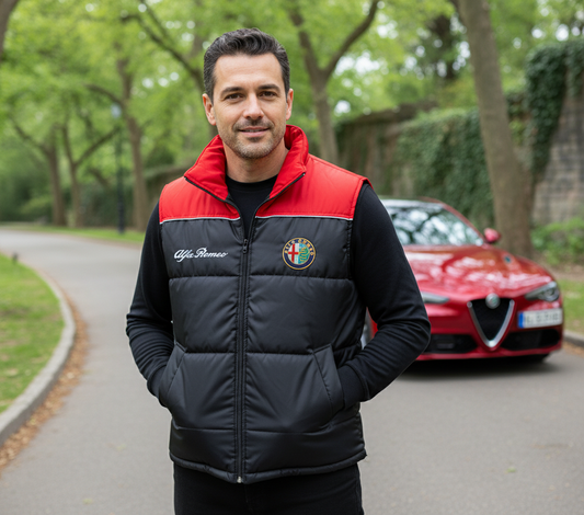 Alfa Romeo Motorsport Embroidered Vest Jacket – Sizes S-3XL
