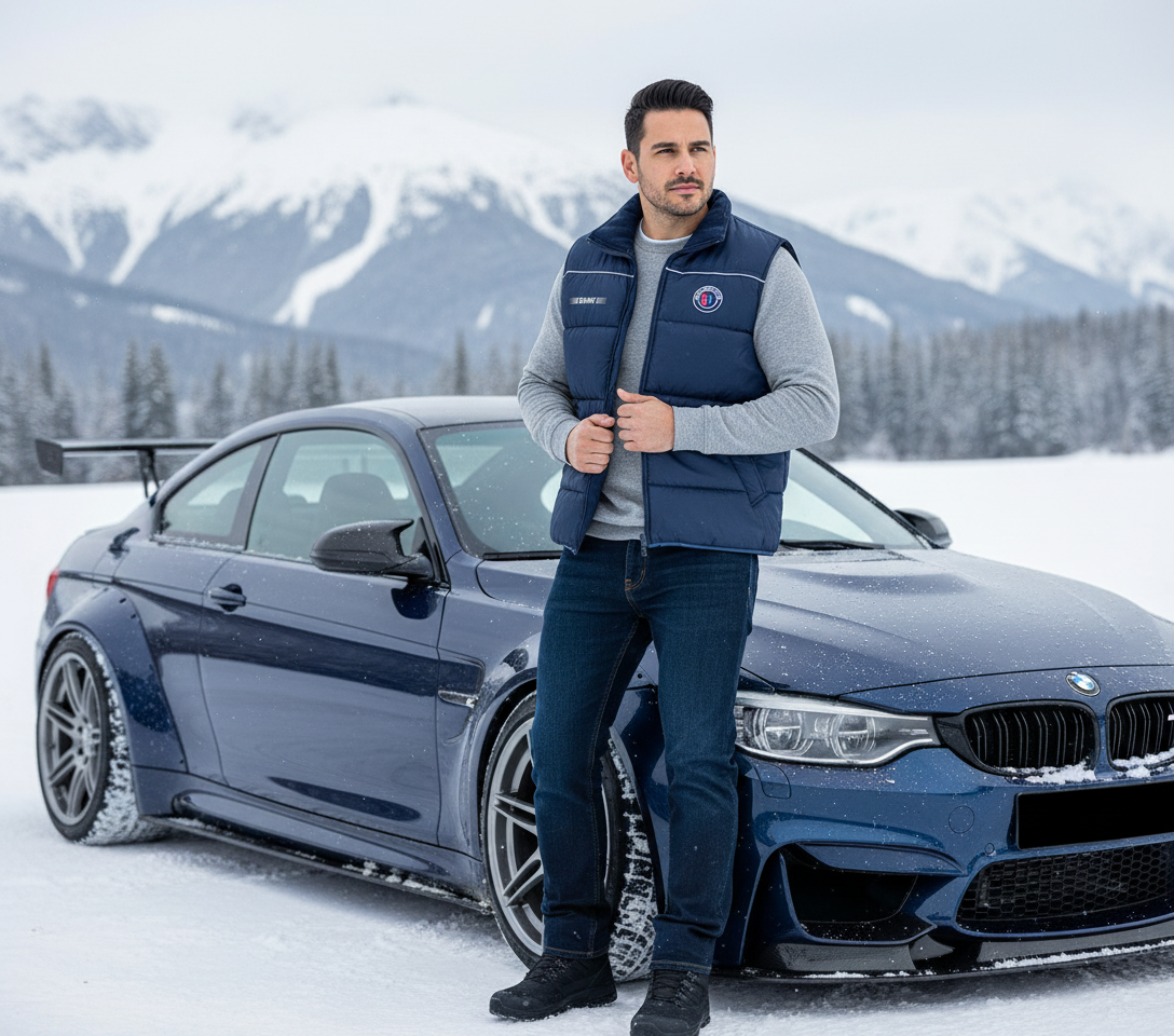 BMW Alpina Power Motorsport Embroidered Vest Jacket – Sizes S-3XL