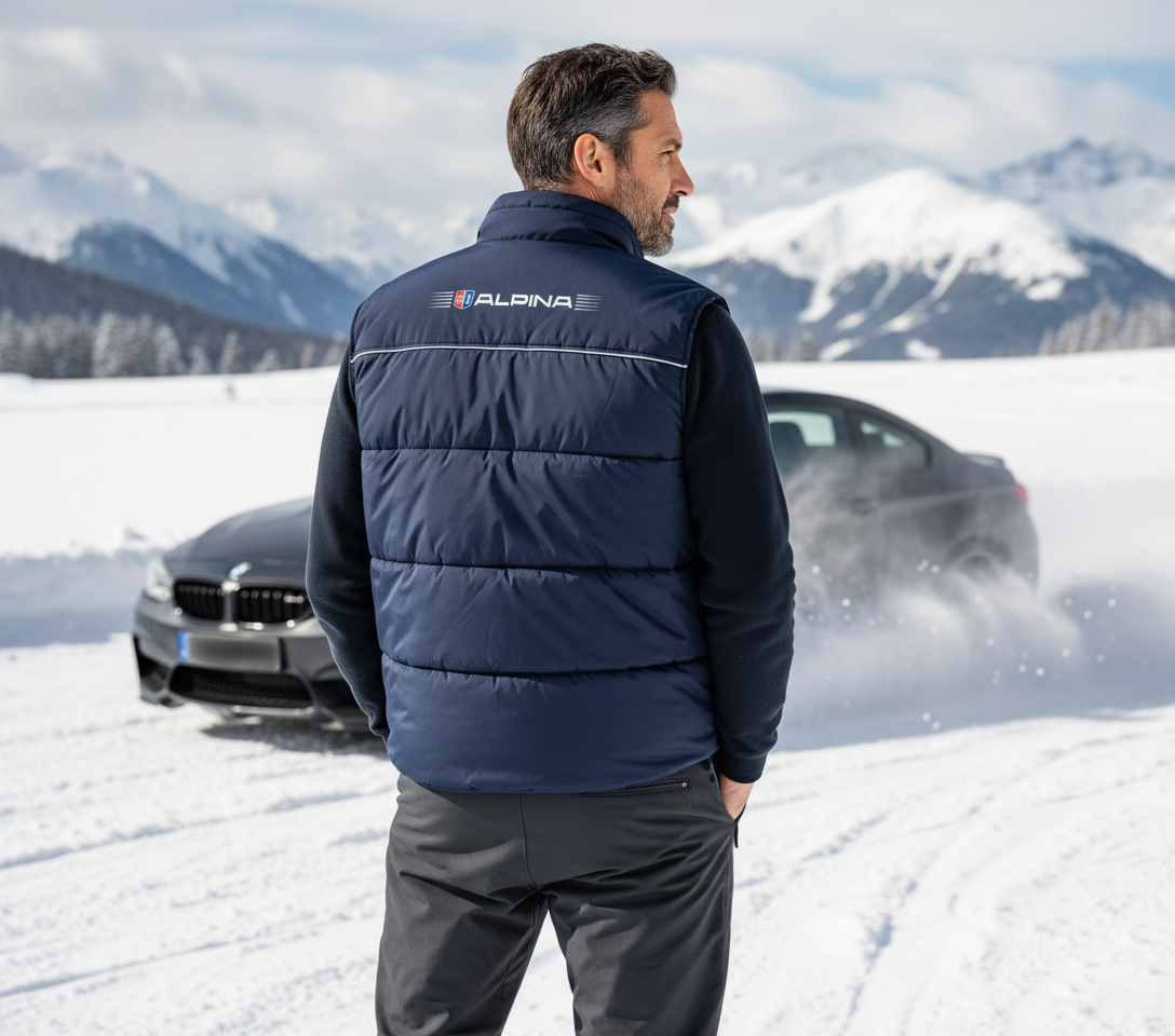 BMW Alpina Power Motorsport Embroidered Vest Jacket – Sizes S-3XL