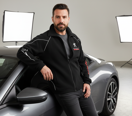 New Peugeot Sport Fleece Jacket with Embroidered Emblems – Power Team Apparel - Racewear24 